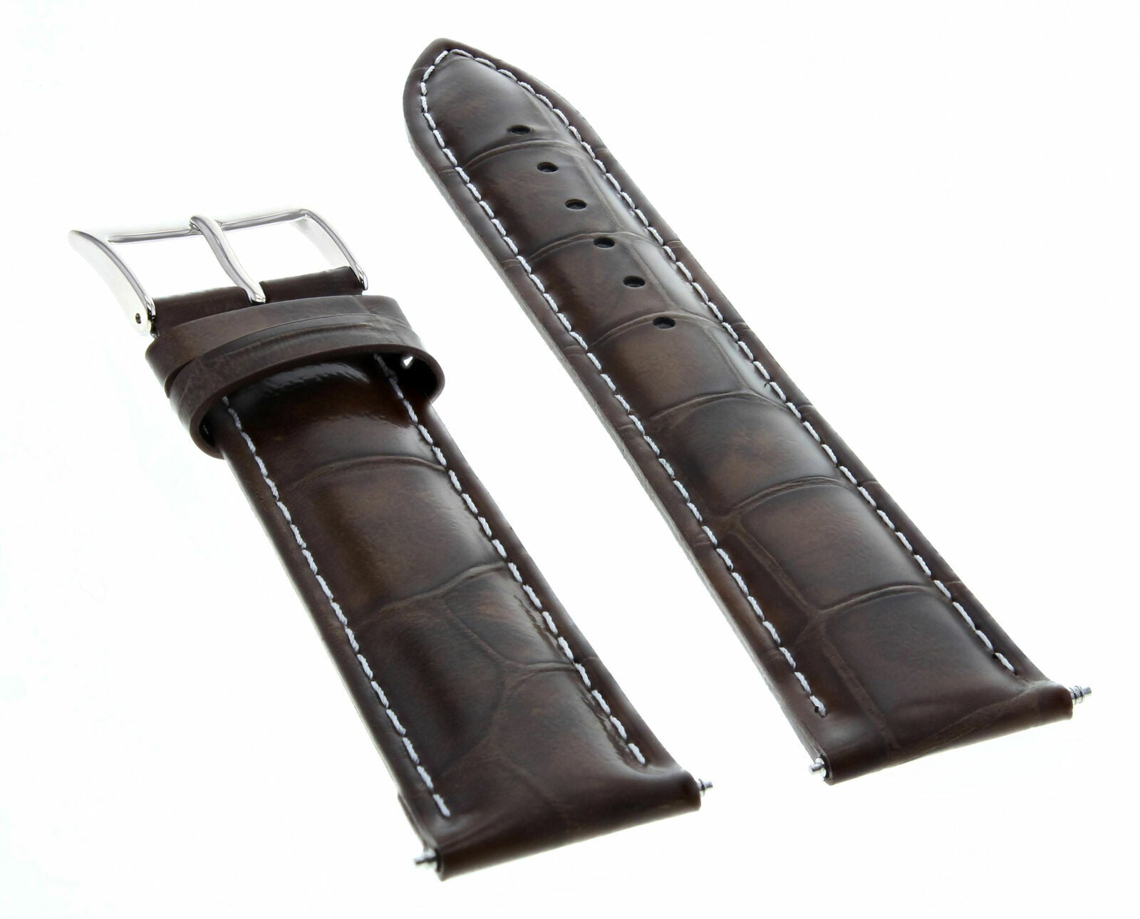 GENUINE CROCO LEATHER WATCH BAND STRAP FOR EMPORIO ARMANI - 21MM
