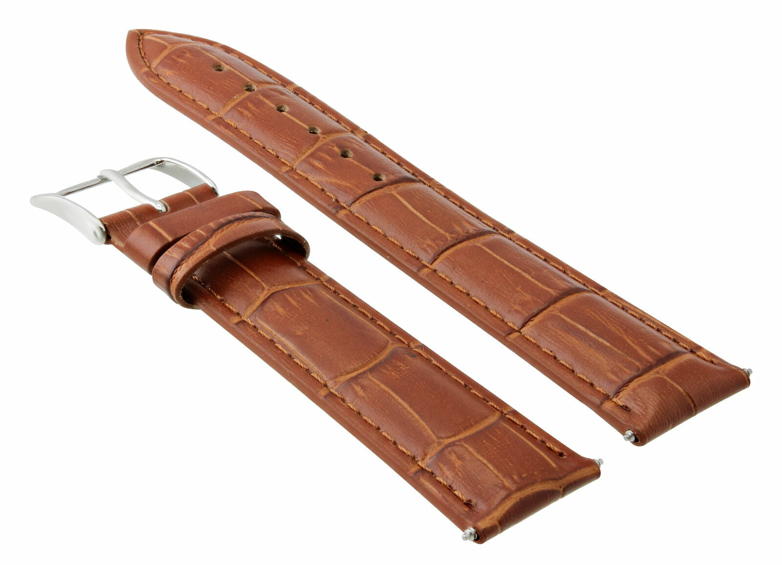 GENUINE CROCO LEATHER WATCH BAND STRAP FOR EMPORIO ARMANI - 21MM