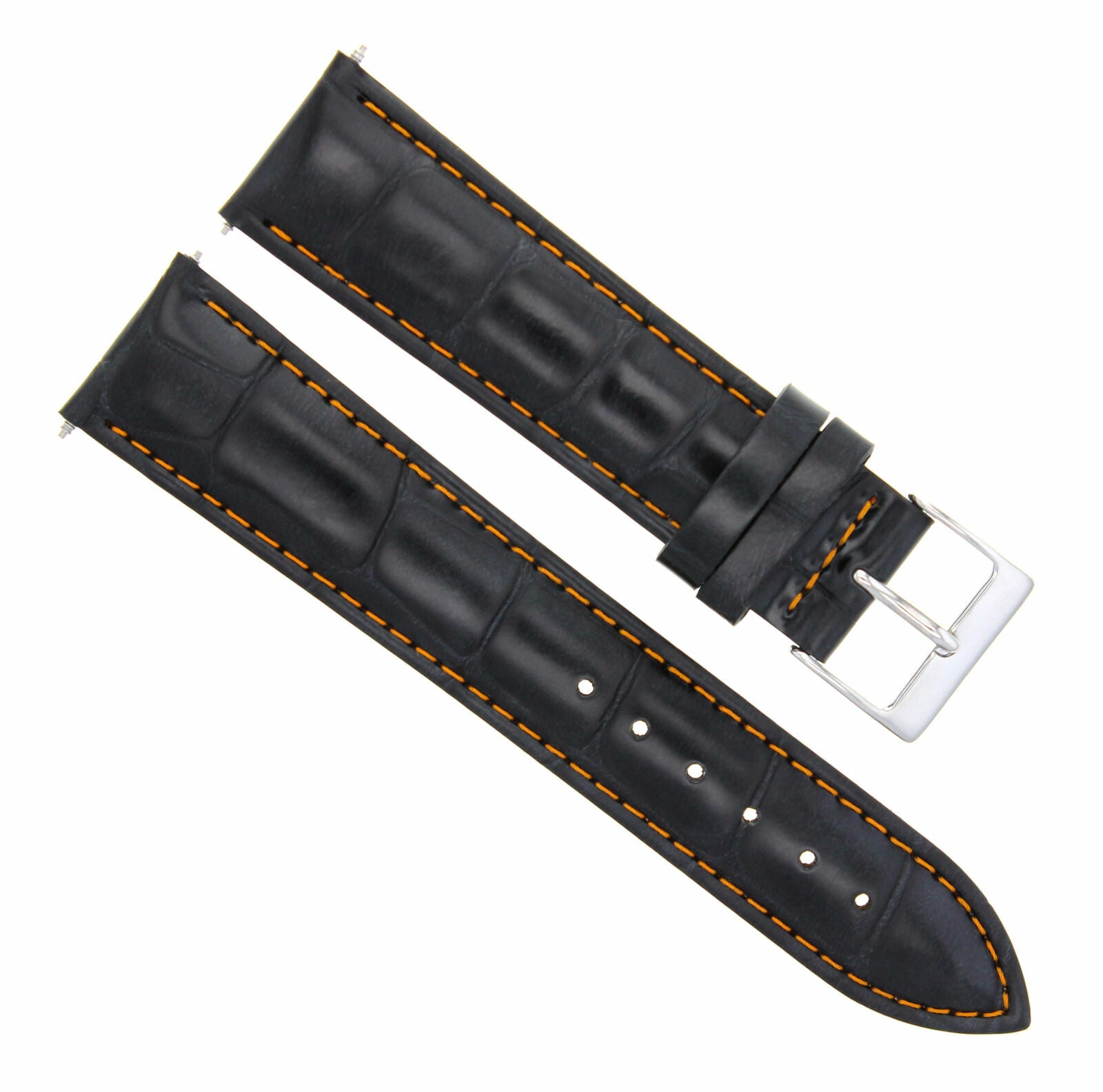 GENUINE CROCO LEATHER WATCH BAND STRAP FOR EMPORIO ARMANI - 22MM