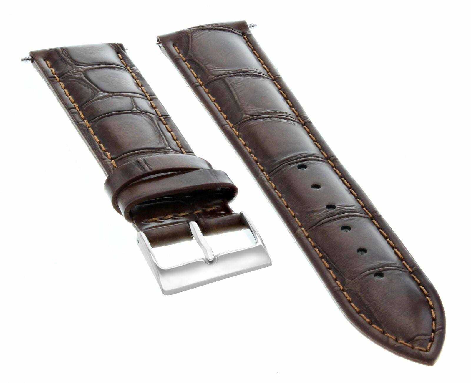 GENUINE CROCO LEATHER WATCH BAND STRAP FOR EMPORIO ARMANI - 22MM