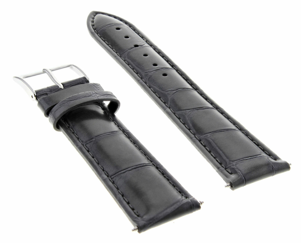 17-24MM LEATHER WATCH BAND FOR MAURICE LACROIX MP7228 SKELTON U-BOAT 7095, Gray, view 4