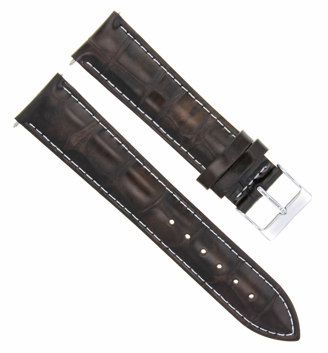 LEATHER WATCH STRAP BAND FOR ROLEX DATE DATEJUST SUBMARINER GMT WATCH - 24MM