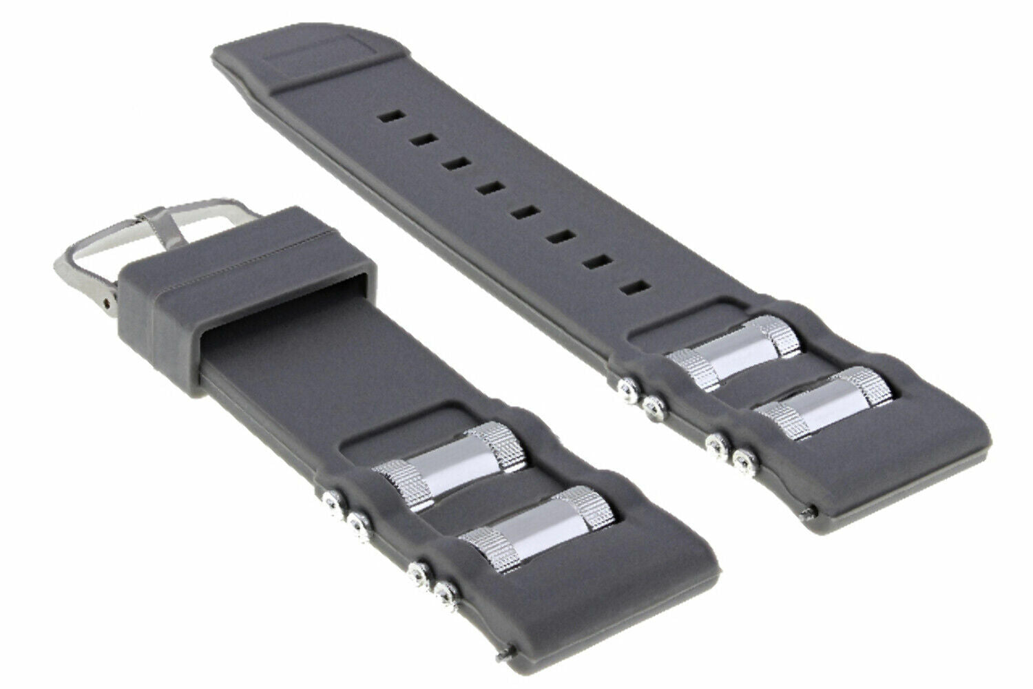 RUBBER WATCH BAND STRAP FOR MEN 50MM INVICTA SEA HUNTER TORPEDO 33238 WATCH GRAY