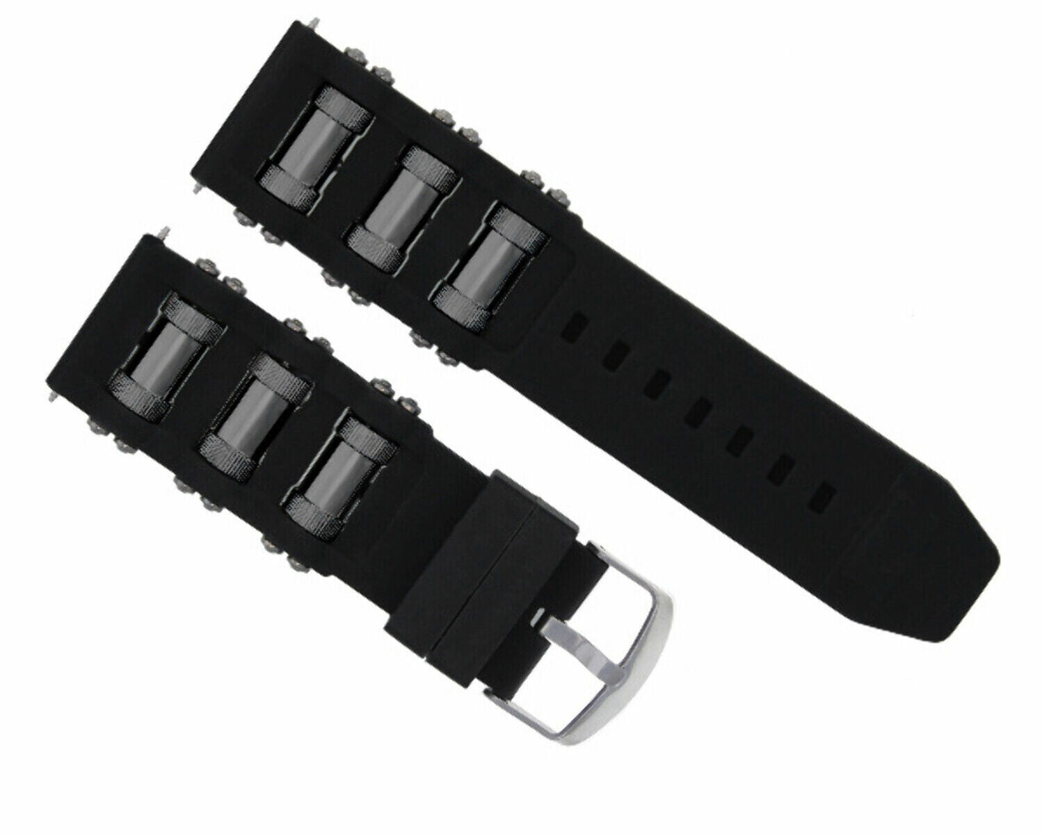 26MM RUBBER WATCH BAND STRAP FOR MENS MICHAEL KORS DIVER WATCH BLACK