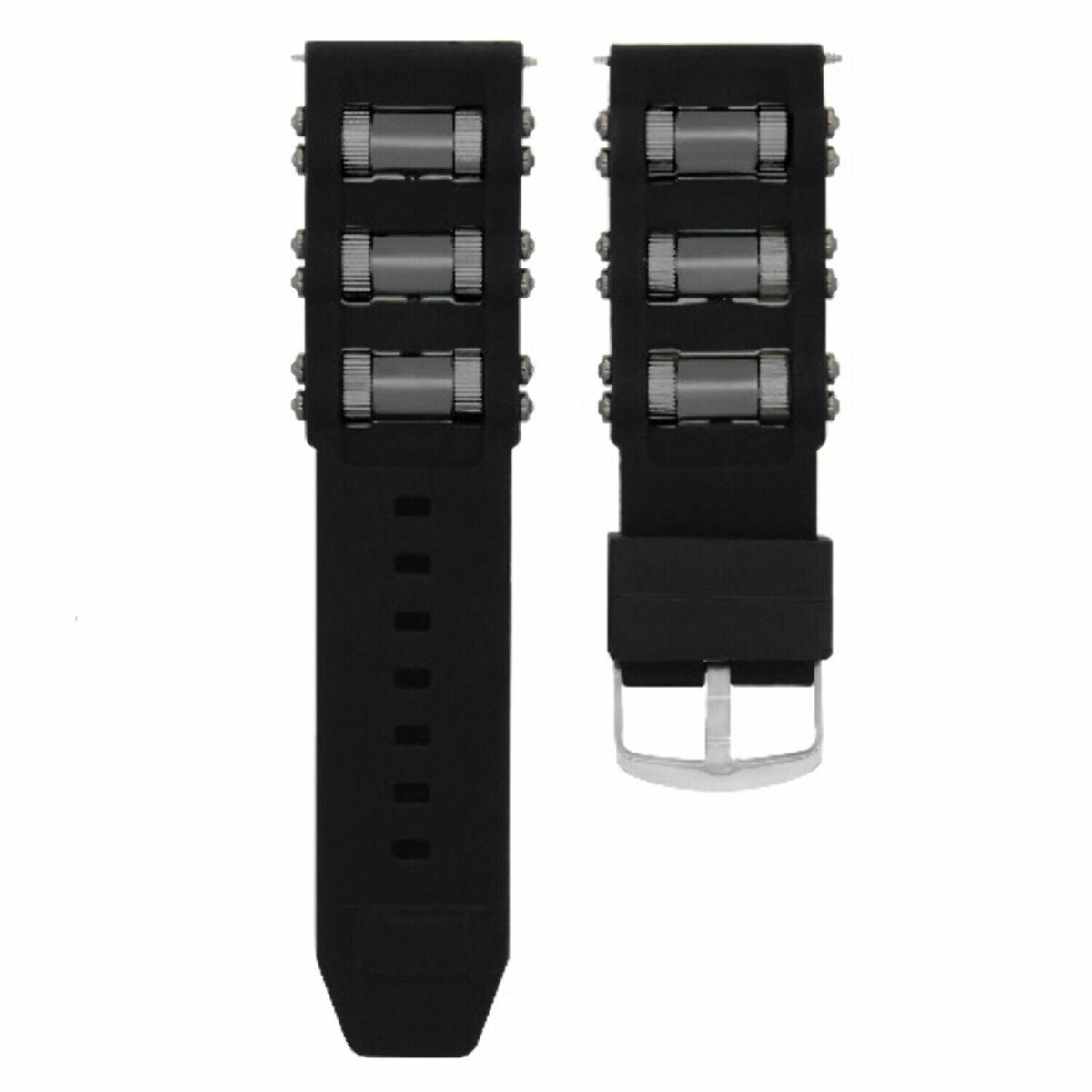 26MM RUBBER WATCH BAND STRAP FOR MENS MICHAEL KORS DIVER WATCH BLACK