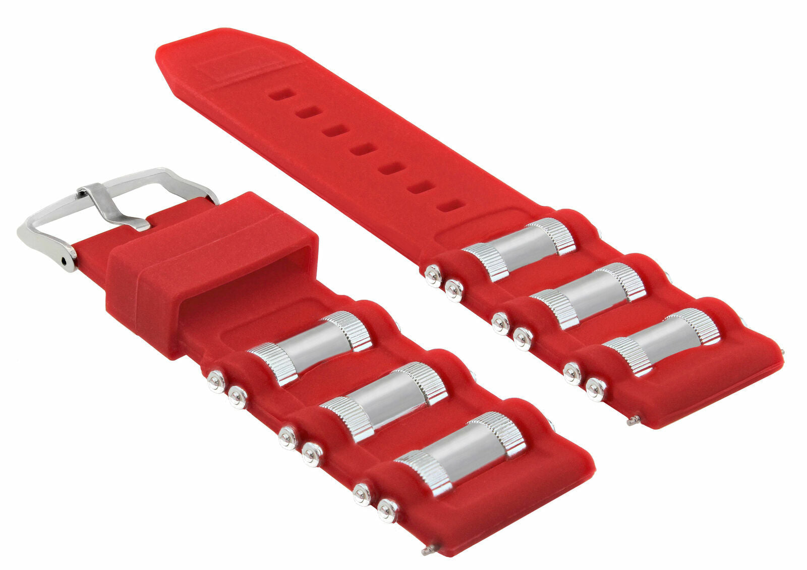 26MM RUBBER WATCH BAND STRAP FOR MENS MICHAEL KORS DIVER WATCH RED