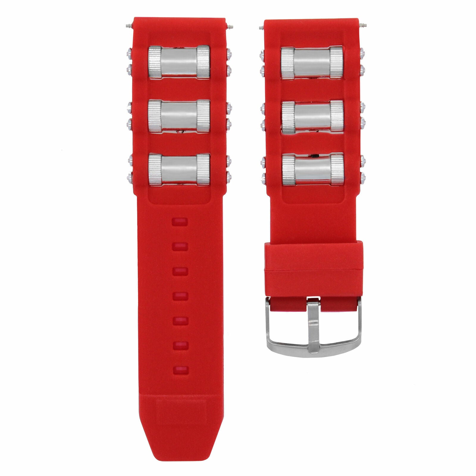 26MM RUBBER WATCH BAND STRAP FOR MENS MICHAEL KORS DIVER WATCH RED