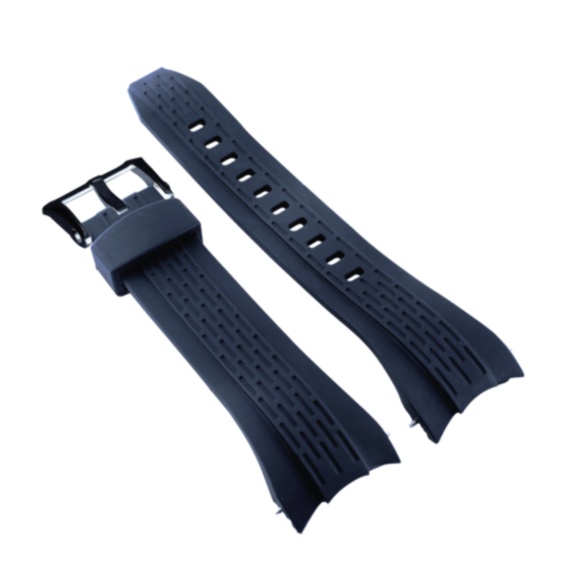 26MM RUBBER WATCH BAND STRAP FOR SEIKO VELATURA KINETIC WATCH SRH006/SPC007 BLUE