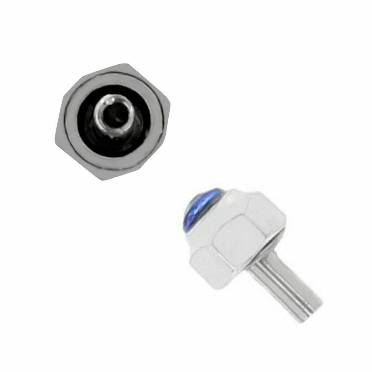 WATCH CROWN FIT CARTIER SANTOS TANK FRANCAISE 3.50MM STEEL SHINY BLUE