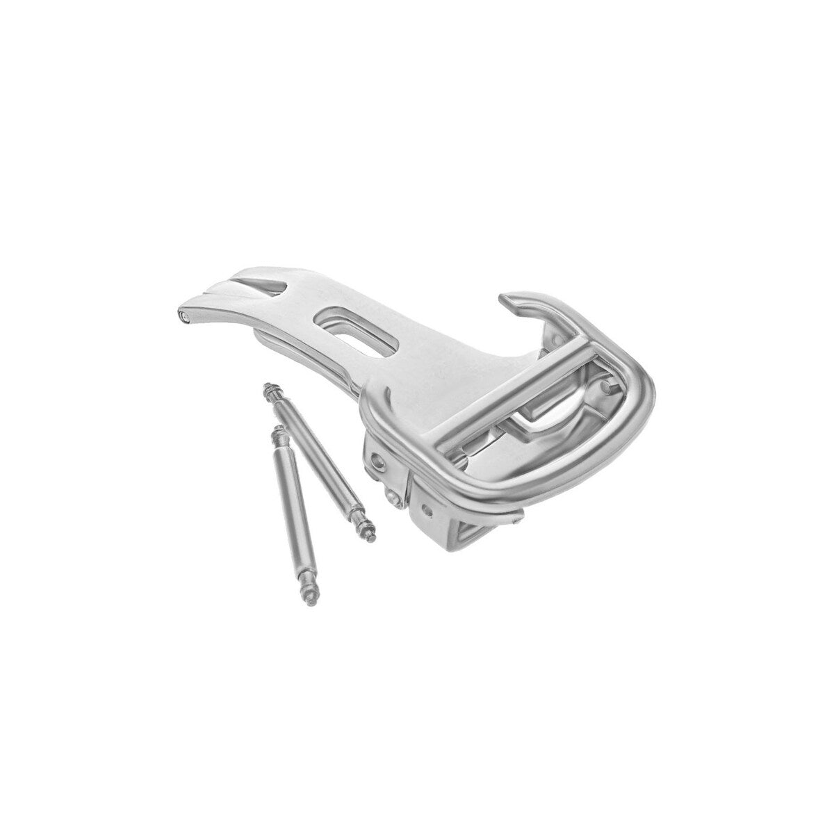 16-18-20MM DEPLOYMENT BAND BUCKLE CLASP FOR CARTIER LEATHER OR RUBBER STRAP SS, Silver - Polished, view 2