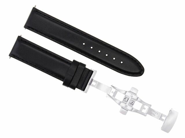 CLASSIC MENS LEATHER BAND STRAP CLASP FOR TISSOT PRC 200 PRS516 - 22MM