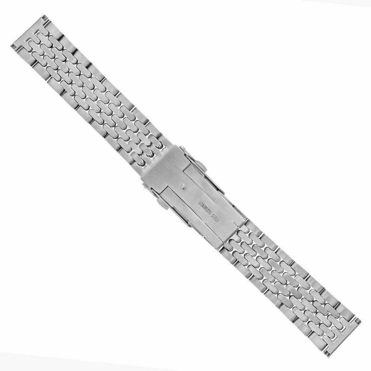 BEAD OF RICE WATCH BRACELET BAND 18MM-20MM-22MM-24MM FOR WATCH STAINLESS STEEL T, Silver, front view