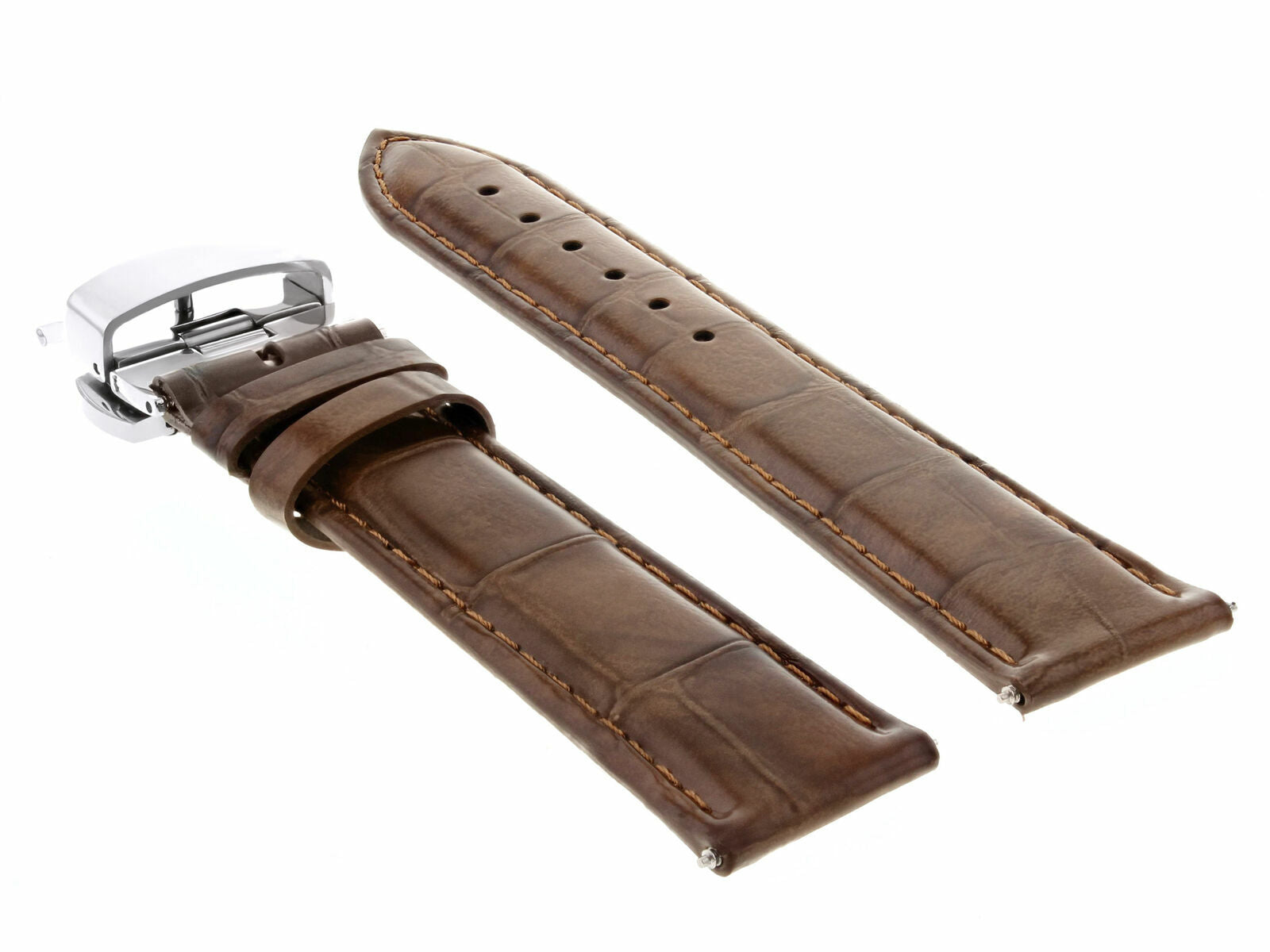 LEATHER BAND STRAP CLASP FOR BAUME MERCIER CLASSIMA CLIFTON ET MERCIER - 20MM