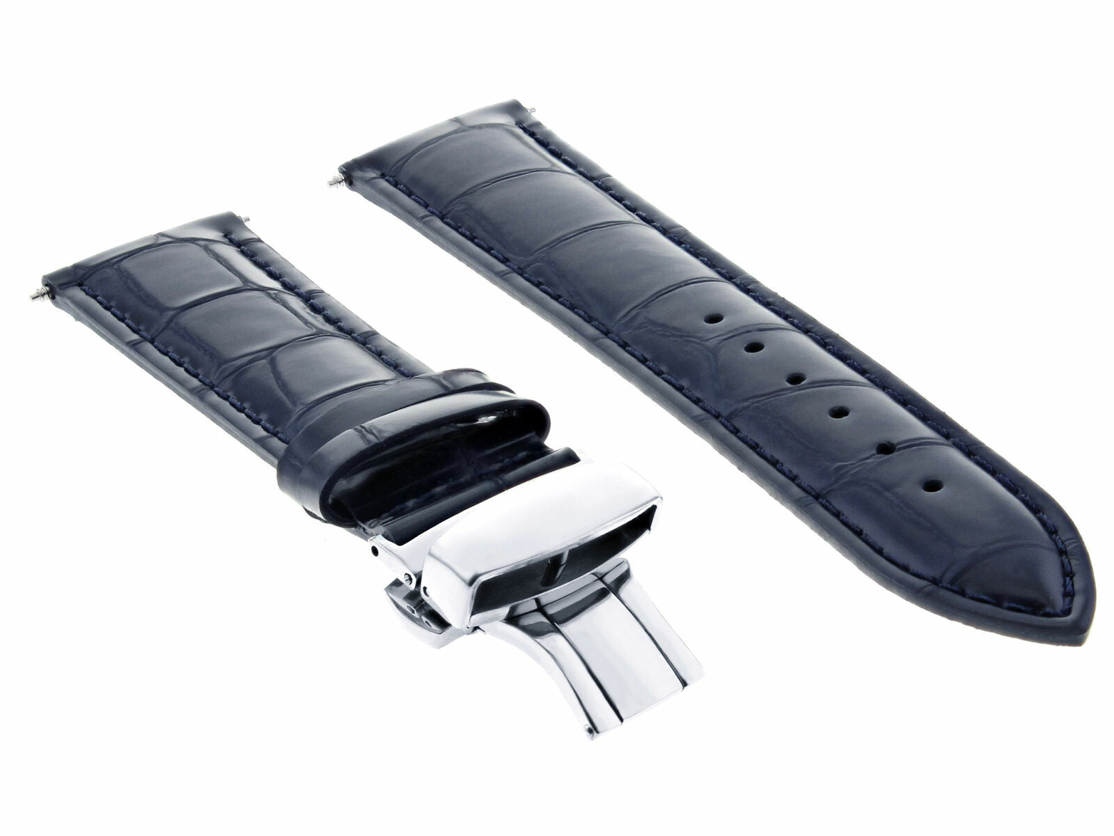 LEATHER BAND STRAP DEPLOYMENT CLASP FOR IWC WATCH - 23MM