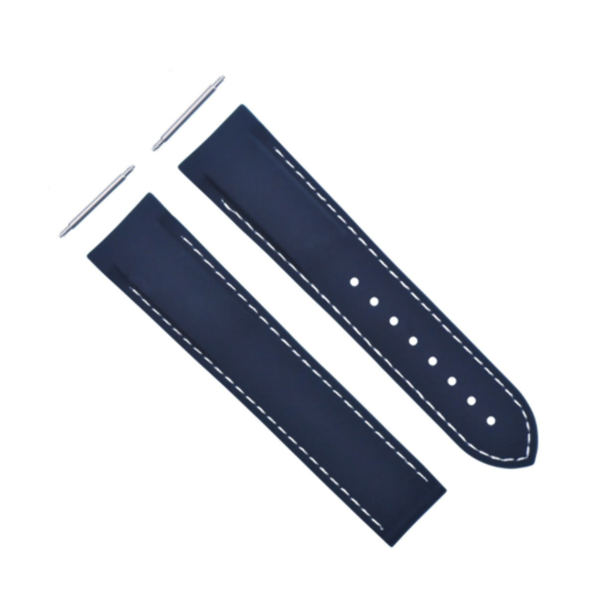 20-22MM Curved End Rubber Diver Strap Band for Omega Seamaster Planet Ocean Clasp