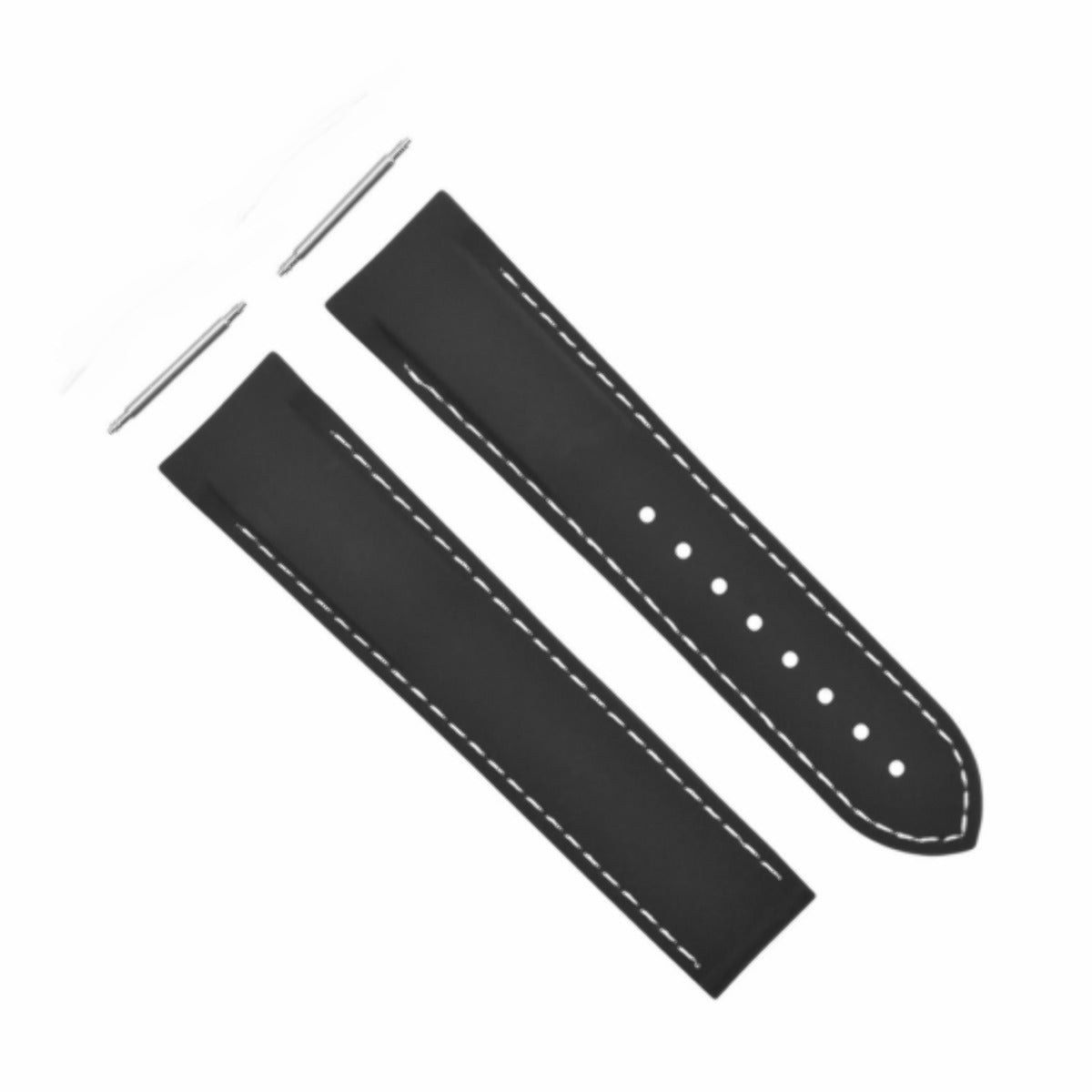 20-22MM CURVED END RUBBER DIVER STRAP BAND FOR OMEGA SEAMASTER PLANET OCEAN CLASP