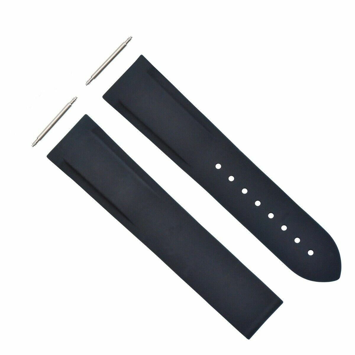 20-22MM CURVED END RUBBER DIVER STRAP BAND FOR OMEGA SEAMASTER PLANET OCEAN CLASP