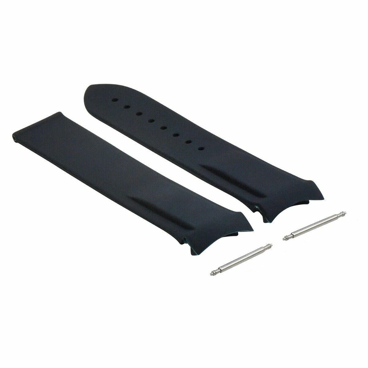 20-22MM CURVED END RUBBER DIVER STRAP BAND FOR OMEGA SEAMASTER PLANET OCEAN CLASP