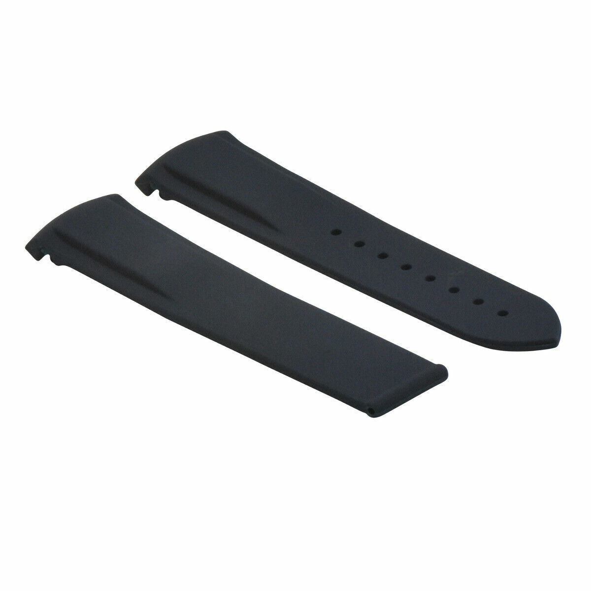 20-22MM CURVED END RUBBER DIVER STRAP BAND FOR OMEGA SEAMASTER PLANET OCEAN CLASP