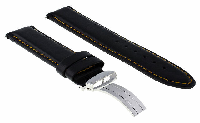 18MM 19MM 20MM 22MM 24MM LEATHER WATCH BAND STRAP SMOOTH WITH CLASP FOR CARTIER