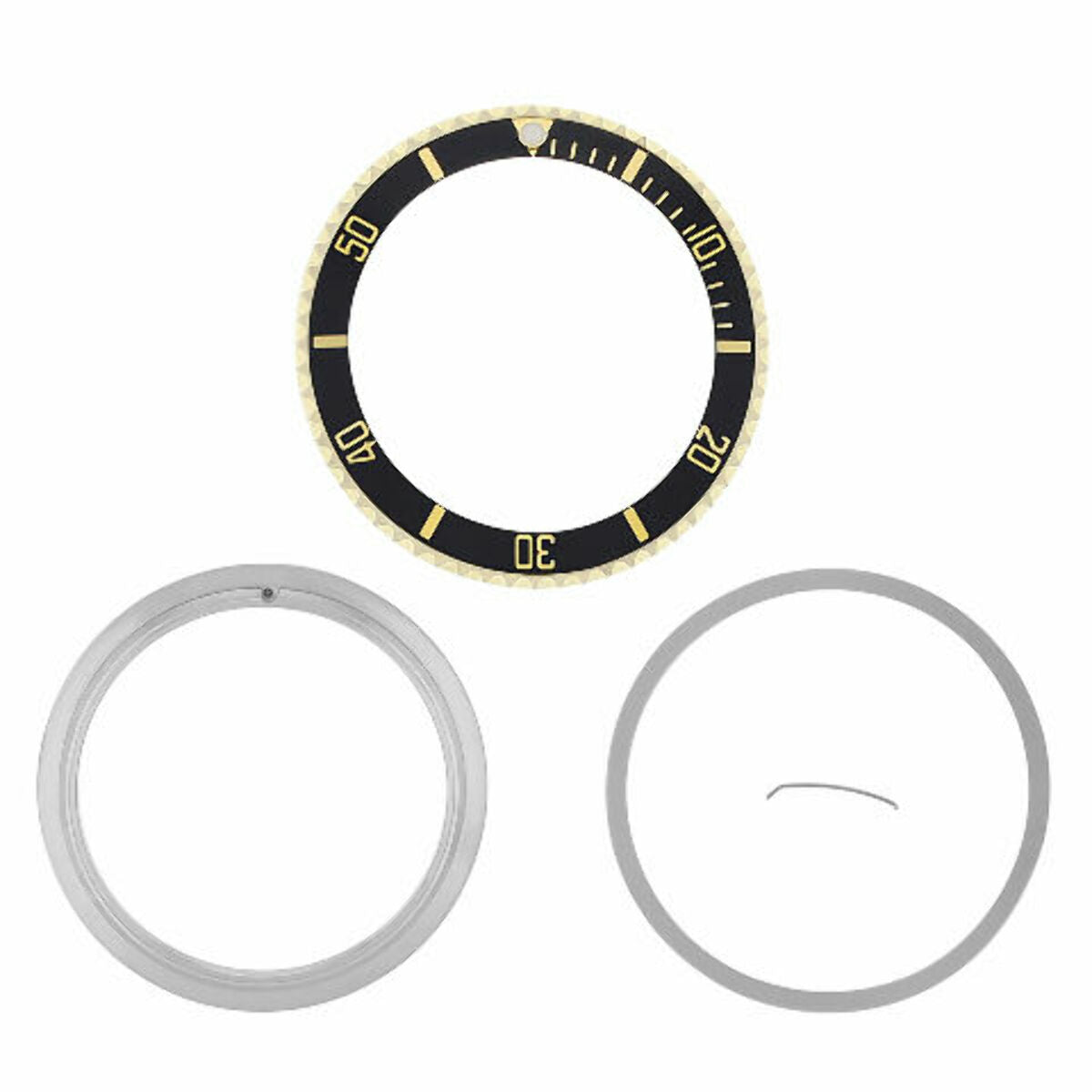 BEZEL + INSERT CERAMIC FOR ROLEX SUBMARINER 16800 16613 16610 16613 ENGRAVED