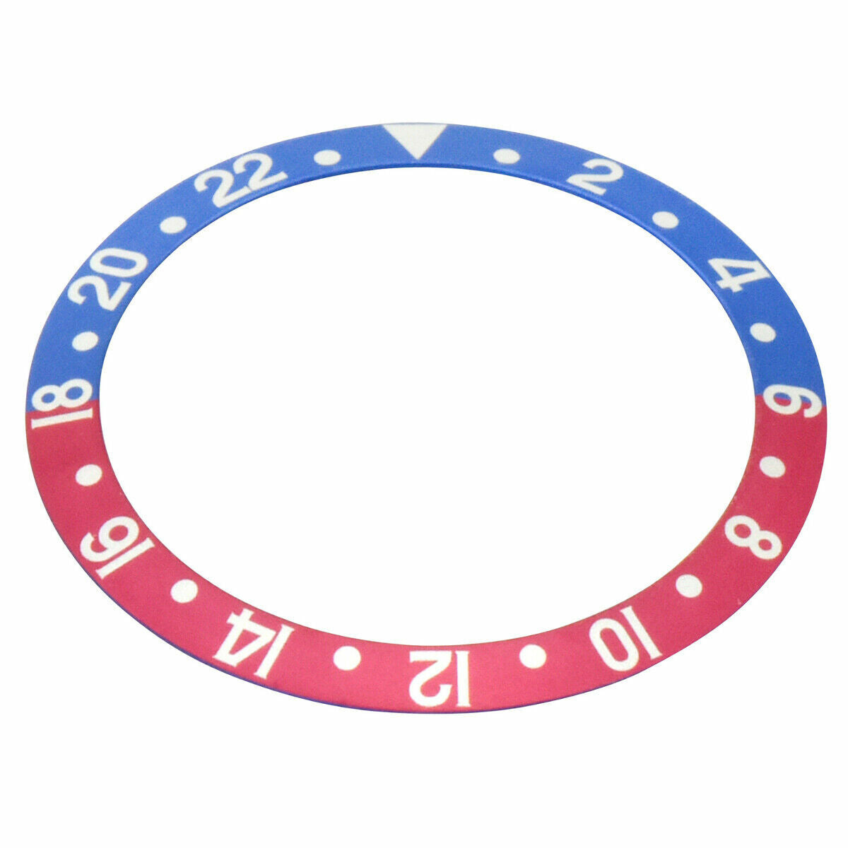 BEZEL INSERT FOR ROLEX GMT WATCH 16700 16710 16713 16718 16760 BLUE/RED FADED