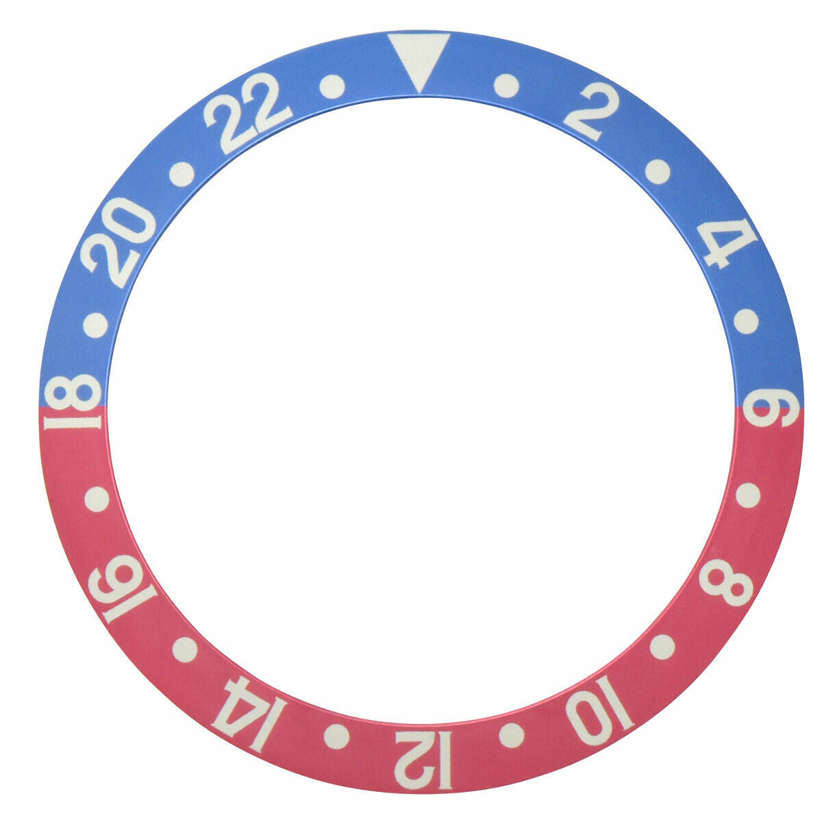 BEZEL INSERT FOR ROLEX GMT WATCH 16700 16710 16713 16718 16760 BLUE/RED FADED