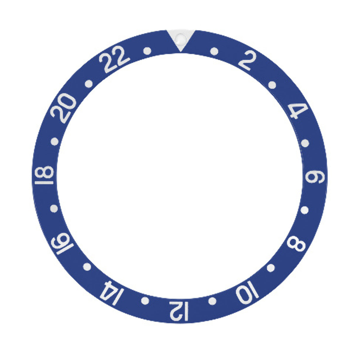 REPLACEMENT BEZEL INSERT BLUE FOR WATCH 37.90MM X 31.40MM