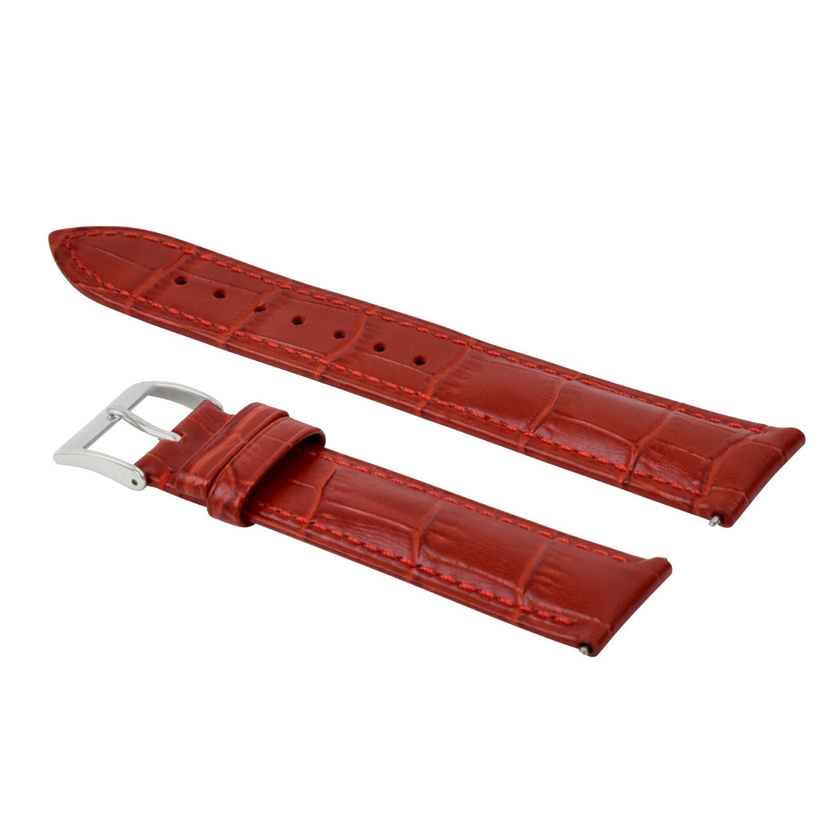 20MM FOR PATEK PHILLIPE WATCH LEATHER WATCH BAND STRAP 20/18MM RED LONG