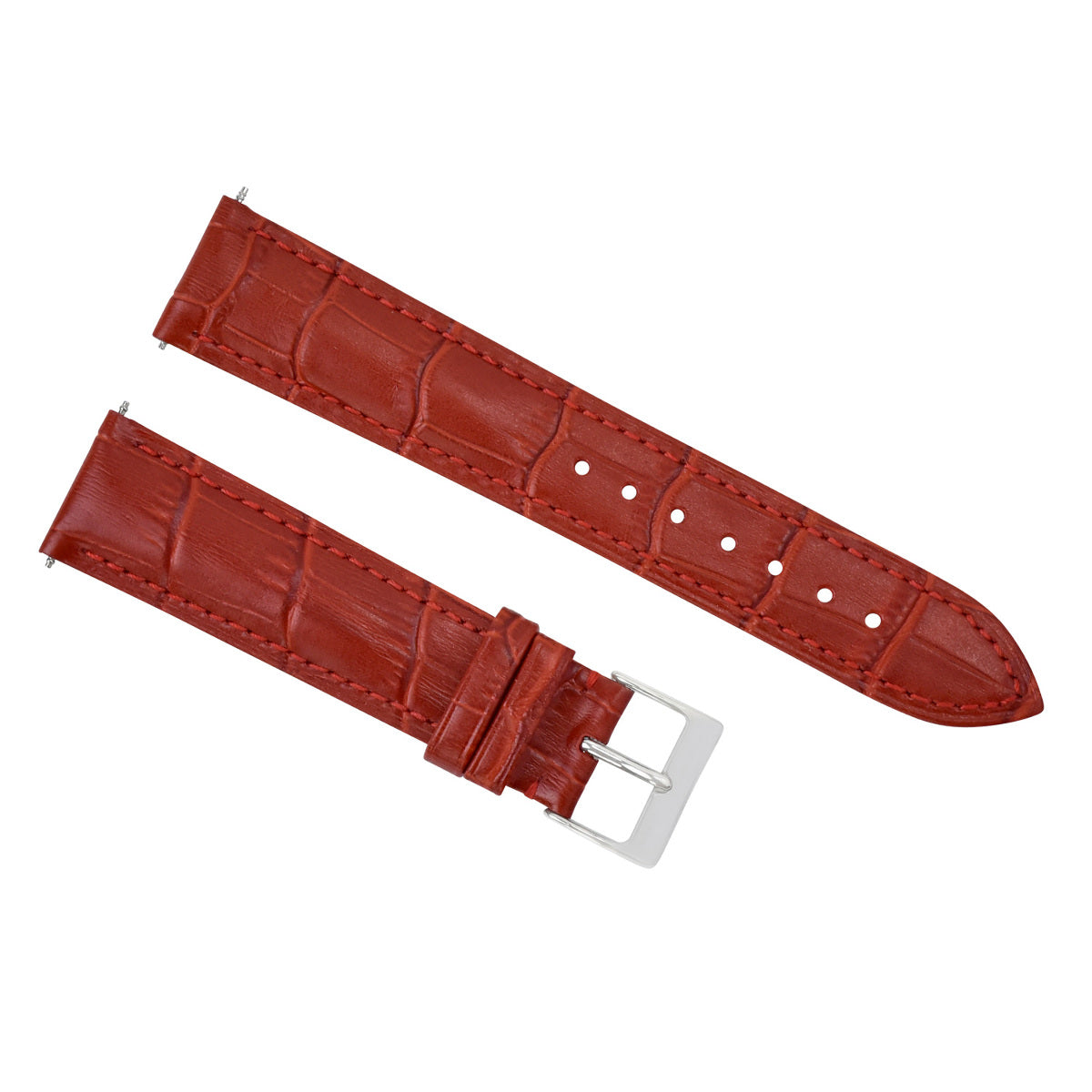 20MM FOR PATEK PHILLIPE WATCH LEATHER WATCH BAND STRAP 20/18MM RED LONG