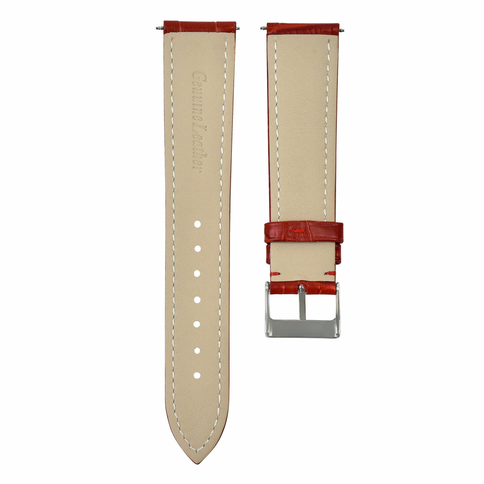 20MM FOR PATEK PHILLIPE WATCH LEATHER WATCH BAND STRAP BROWN 20/18MM LONG