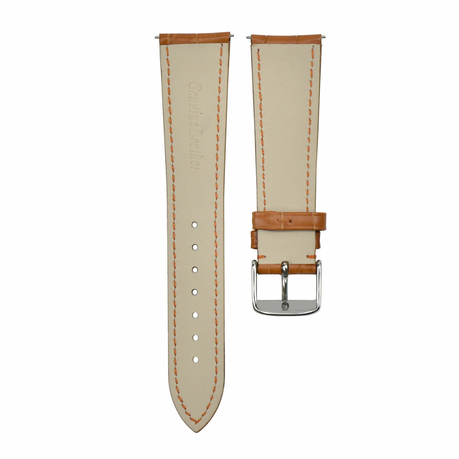 22MM FOR PATEK PHILLIPE WATCH LEATHER WATCH BAND STRAP TAN 22/18MM LONG