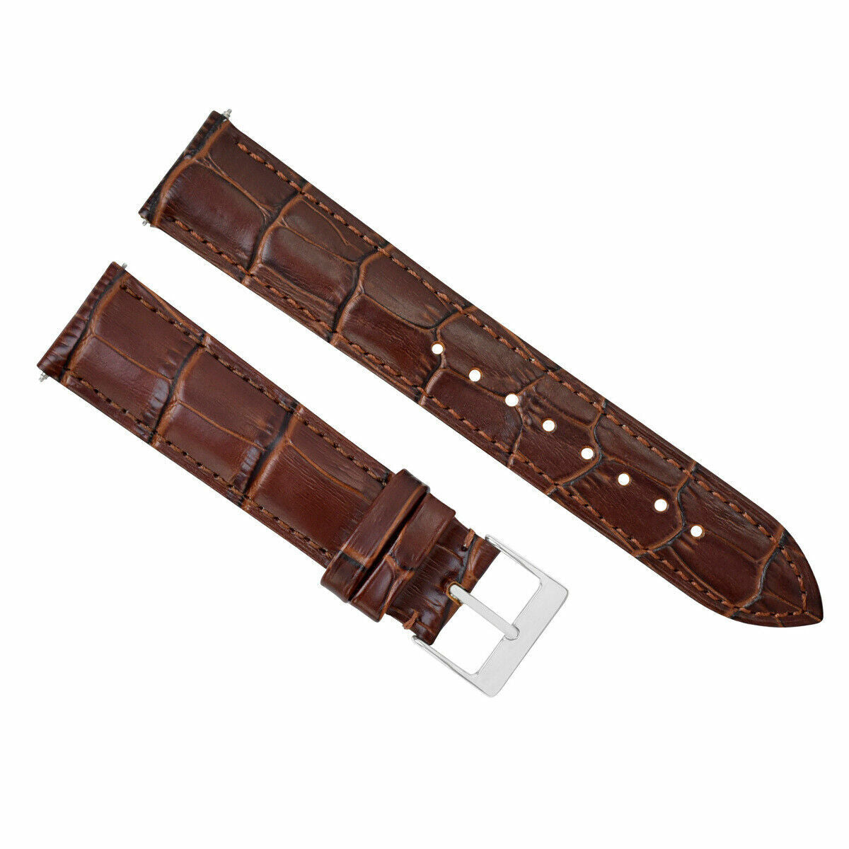 22MM LEATHER WATCH BAND STRAP FOR PATEK PHILLIPE WATCH BROWN 22/18MM LONG