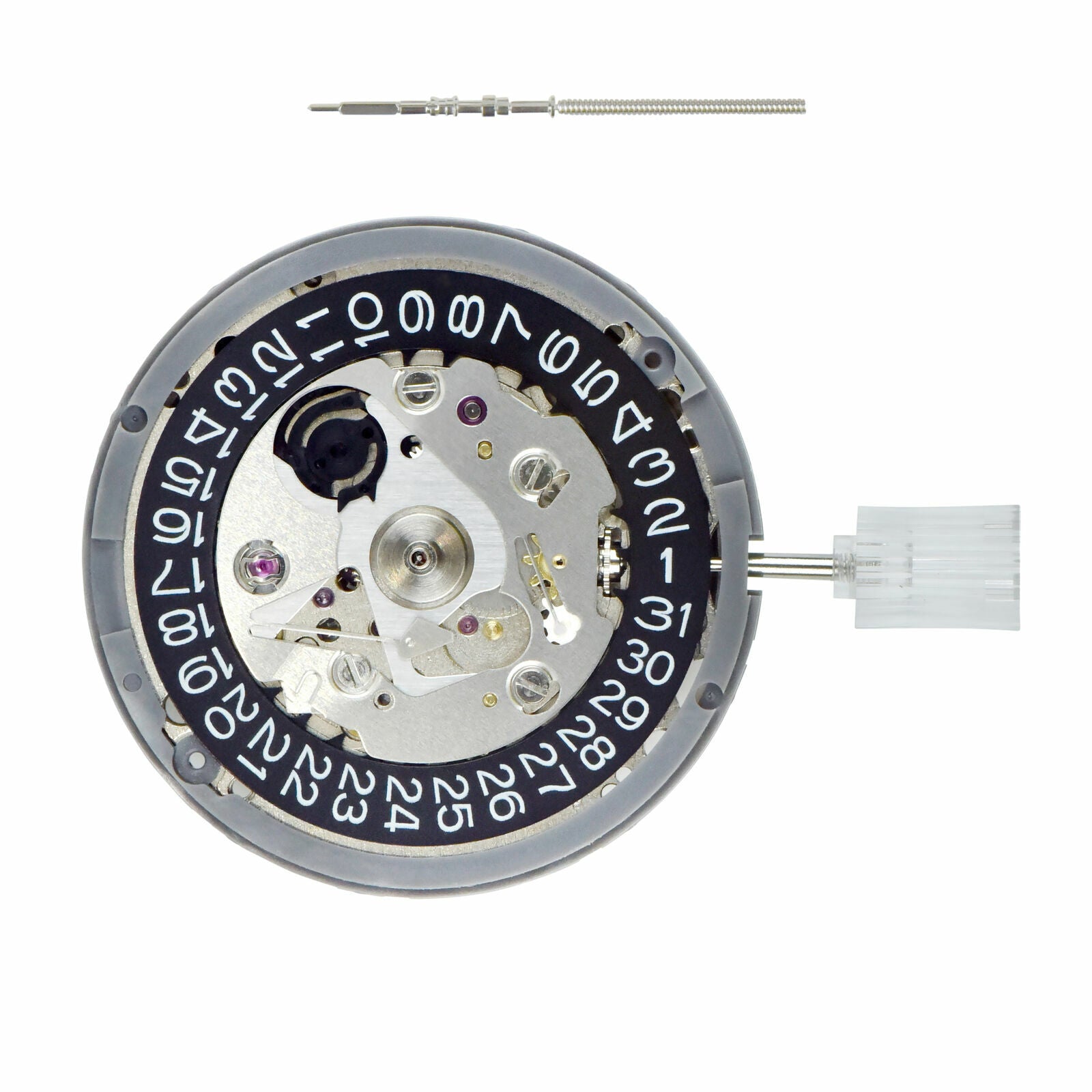 GENUINE FOR SEIKO (SII) NH35 NH35A AUTOMATIC MOVEMENT DAYDATE CROWN @ 3 BLACK DATE
