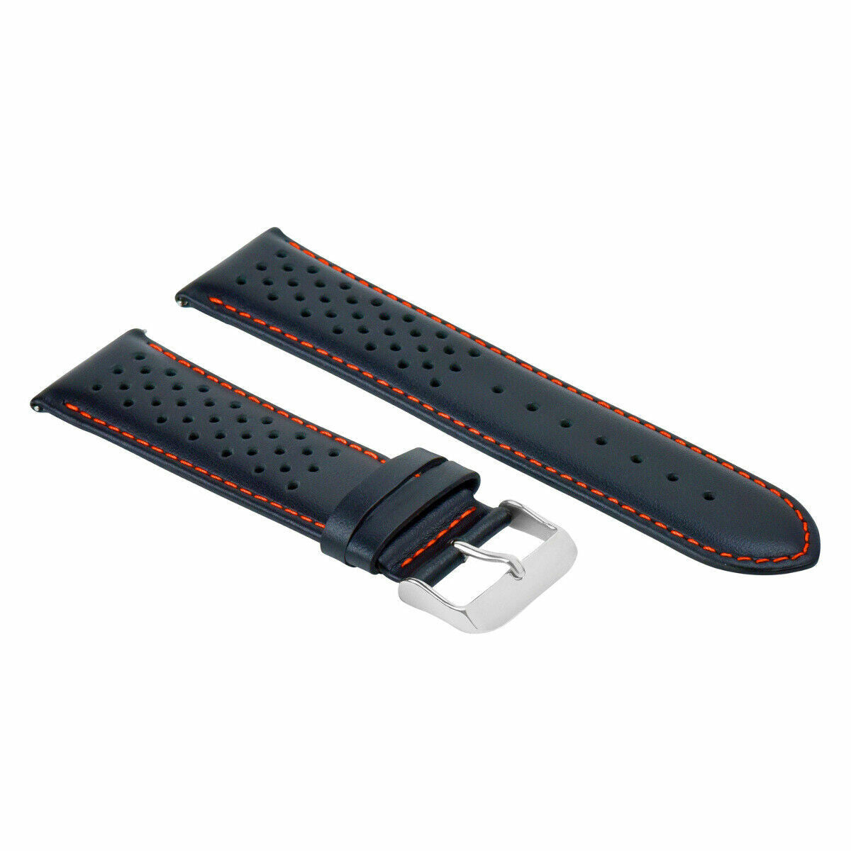 23MM FOR TAG HEUER PERFORATED LEATHER STRAP WATCHBAND QUICK RELEASE BLUE