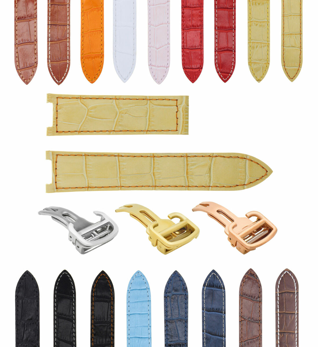 18-20-21MM LEATHER WATCH BAND STRAP FITS CARTIER PASHA 35-38-42MM CHRONOGRAPH