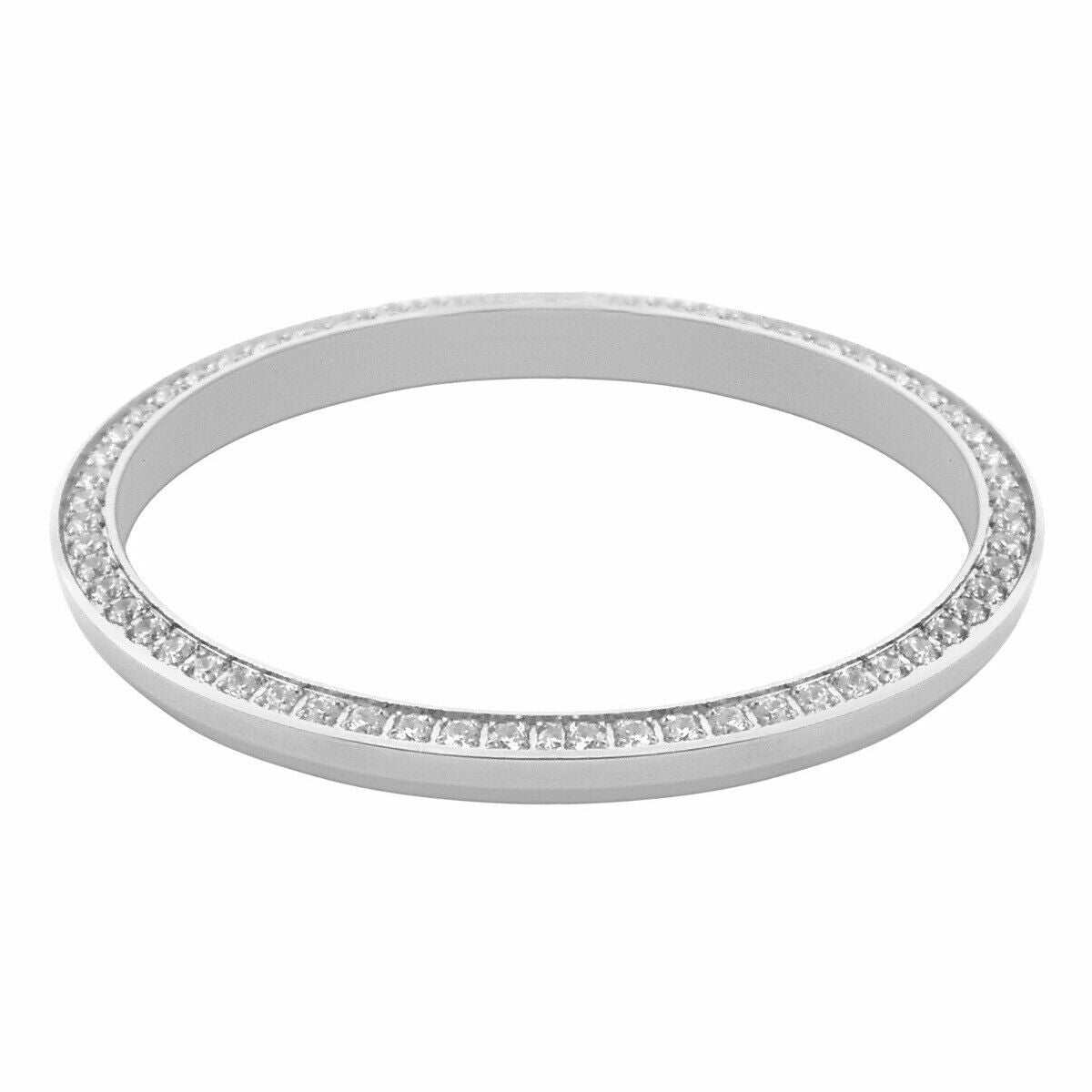CREATED DIAMOND BEZEL FOR 34MM ROLEX TUDOR 1002 1003 1012 6584 6590 6605 SILVER