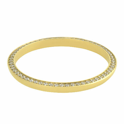 CREATED DIAMOND BEZEL FOR 34MM ROLEX TUDOR PRINCE 1002 1003 1012 6584 6590 GOLD