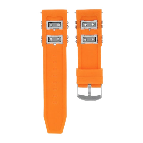 26MM SILICONE RUBBER RUSSIAN BAND STRAP FOR INVICTA 1800 1201 1805 1845 1959 ORANGE