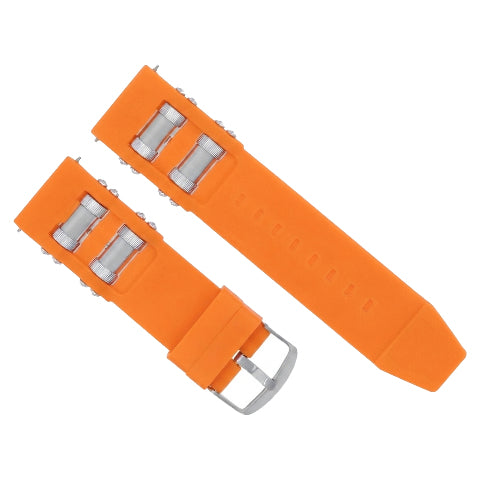 26MM SILICONE RUBBER RUSSIAN BAND STRAP FOR INVICTA 1800 1201 1805 1845 1959 ORANGE