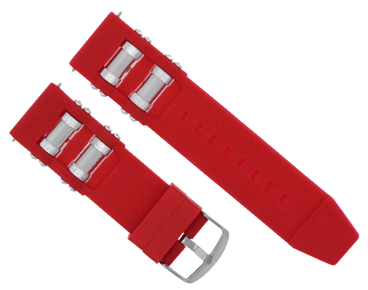 26MM SILICONE RUBBER RUSSIAN BAND STRAP FOR INVICTA 1800 1201 1805 1845 1959 RED
