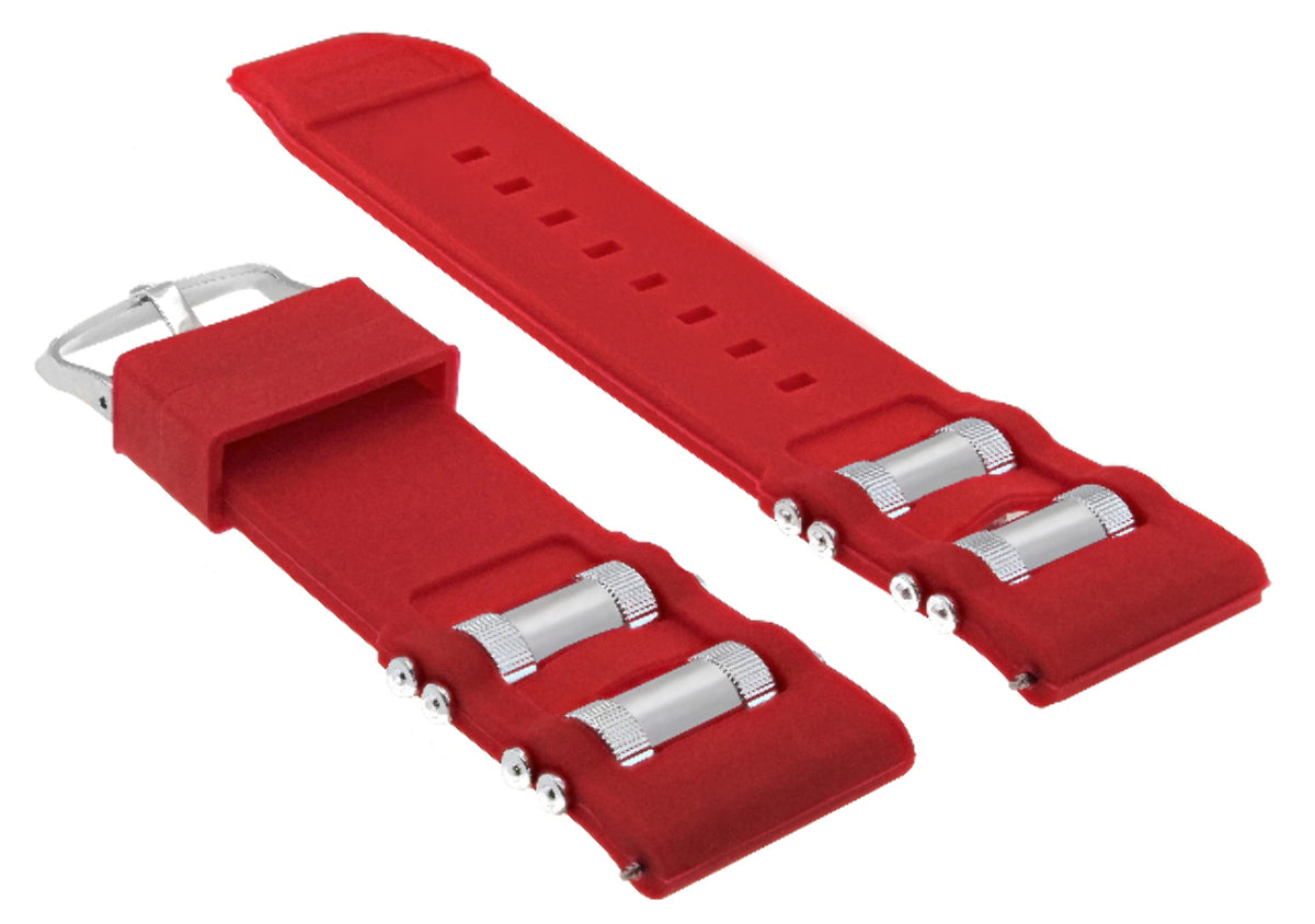 26MM SILICONE RUBBER RUSSIAN BAND STRAP FOR INVICTA 1800 1201 1805 1845 1959 RED