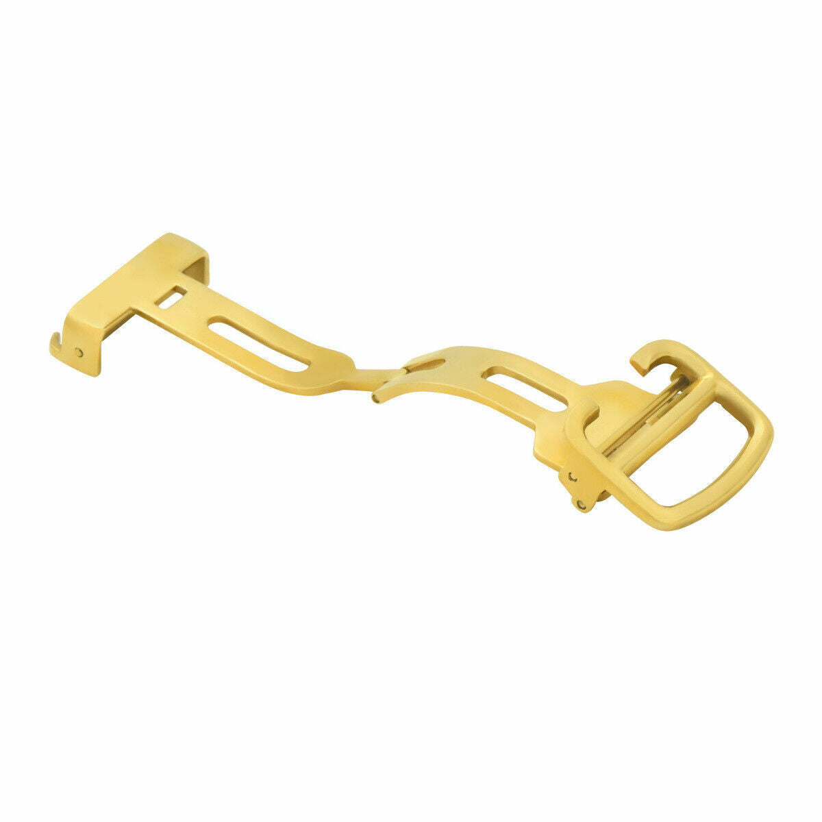 16MM DEPLOYMENT LEATHER BAND STRAP CLASP FIT FOR CARTIER ROADSTER/SOLO GOLD