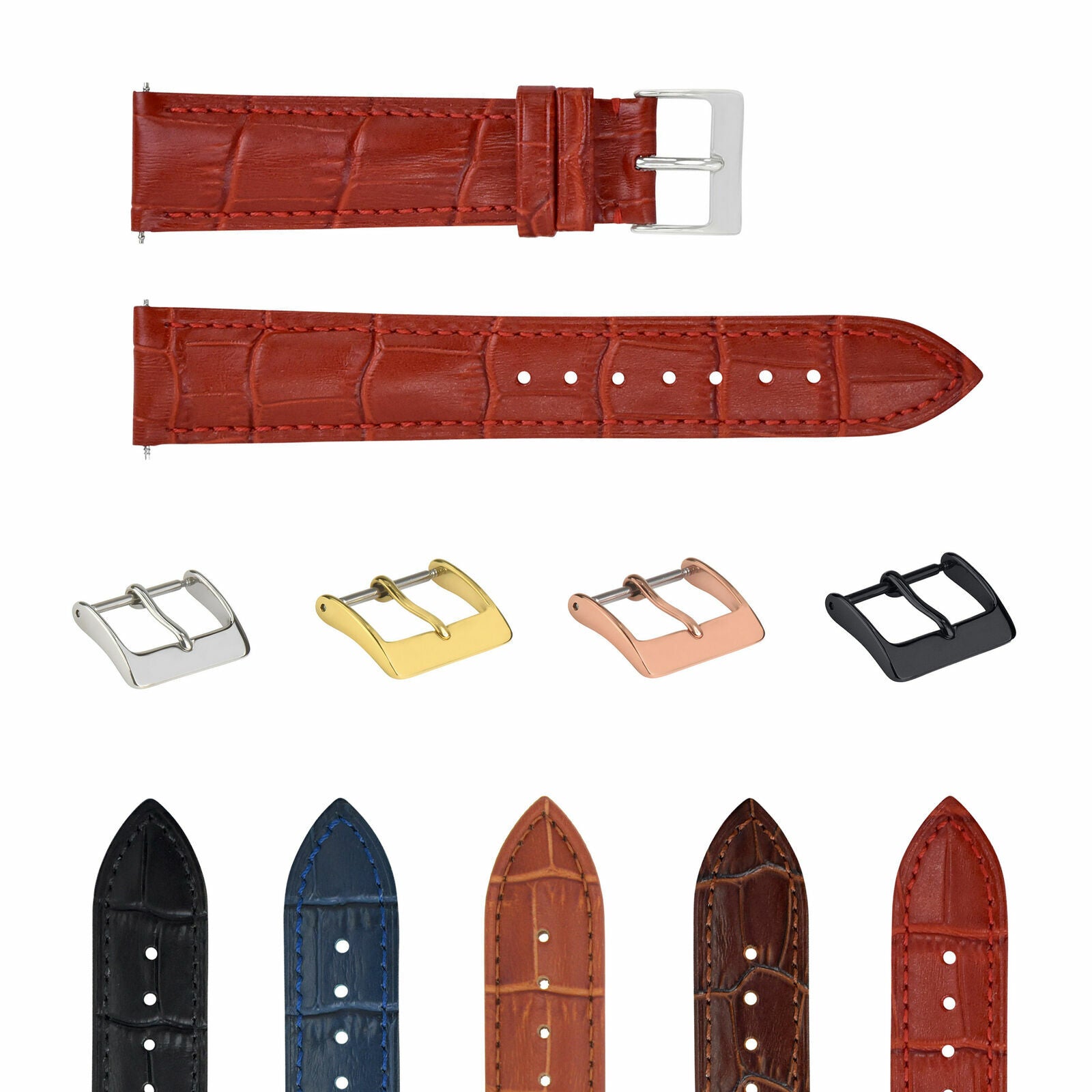 20-22-24MM LEATHER WATCH BAND STRAP FOR PATEK PHILIPPE
