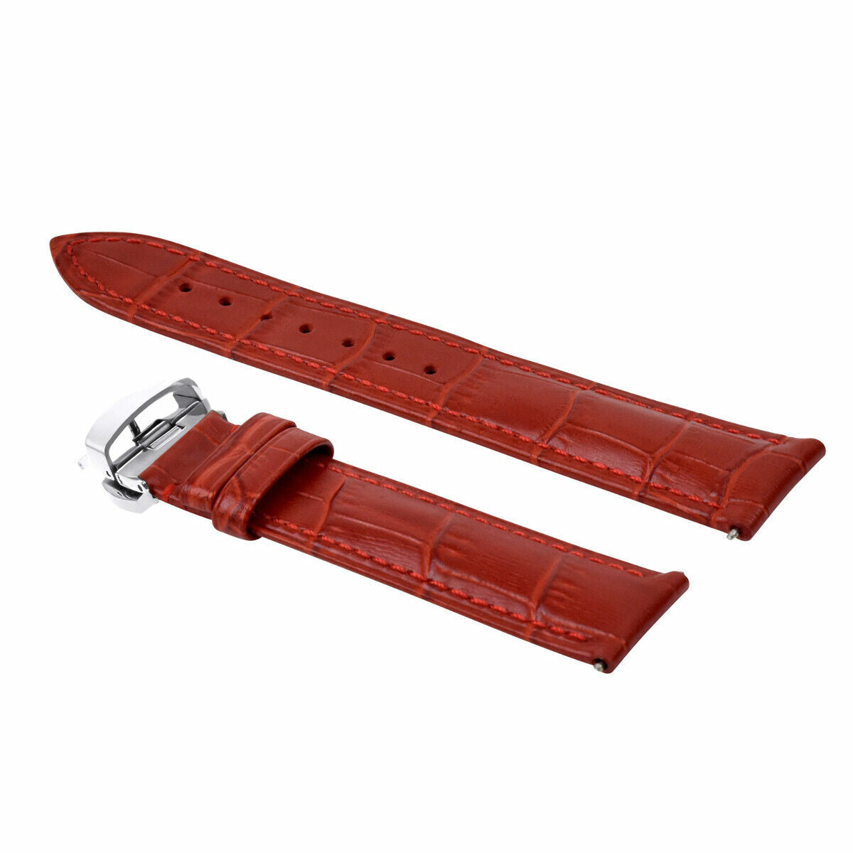20-22-24MM LEATHER WATCH BAND STRAP FOR PATEK PHILIPPE + DEPLOYMENT CLASP