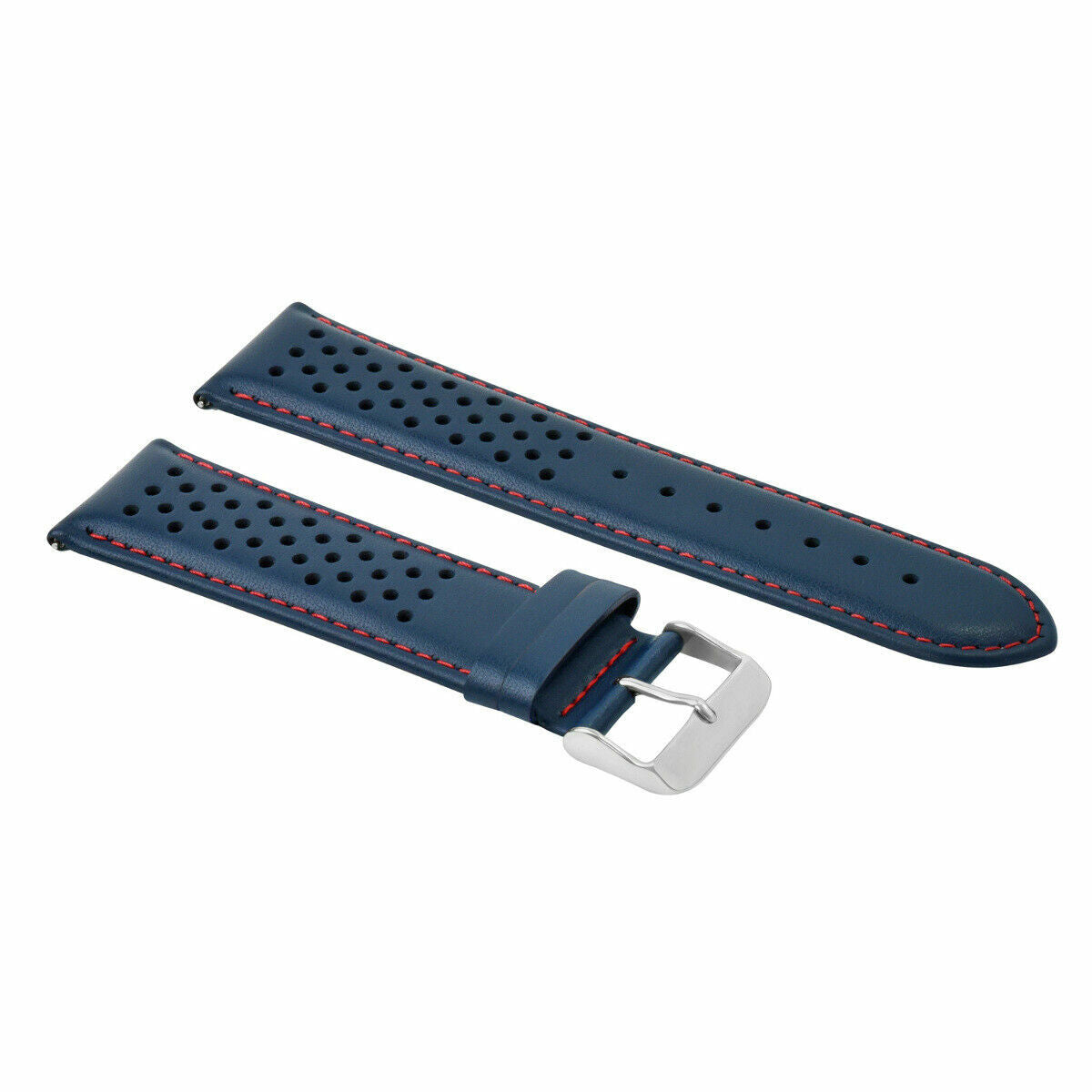 PERFORATED LEATHER WATCH BAND STRAP FOR ORIS QUICK RELEASE - 19MM