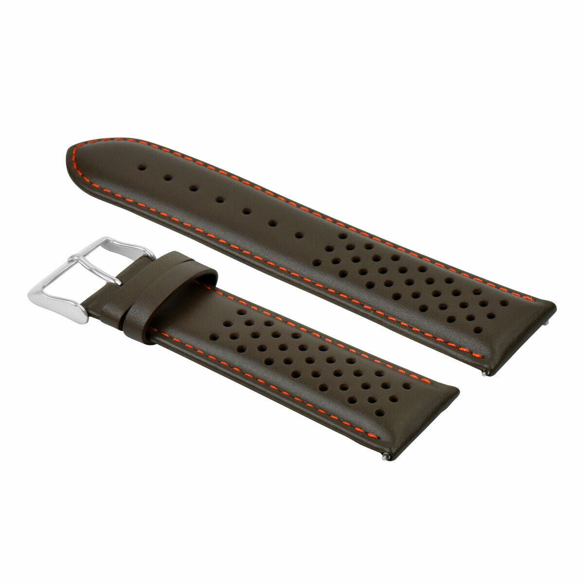 PERFORATED LEATHER WATCH BAND STRAP FOR ORIS QUICK RELEASE - 19MM