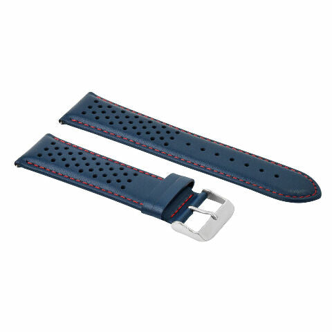 18MM-24MM PERFORATED LEATHER STRAP QUICK RELEASE FOR UNIVERSAL WATCH BAND