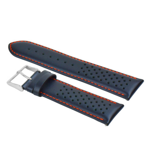 18MM-24MM PERFORATED LEATHER STRAP QUICK RELEASE FOR UNIVERSAL WATCH BAND