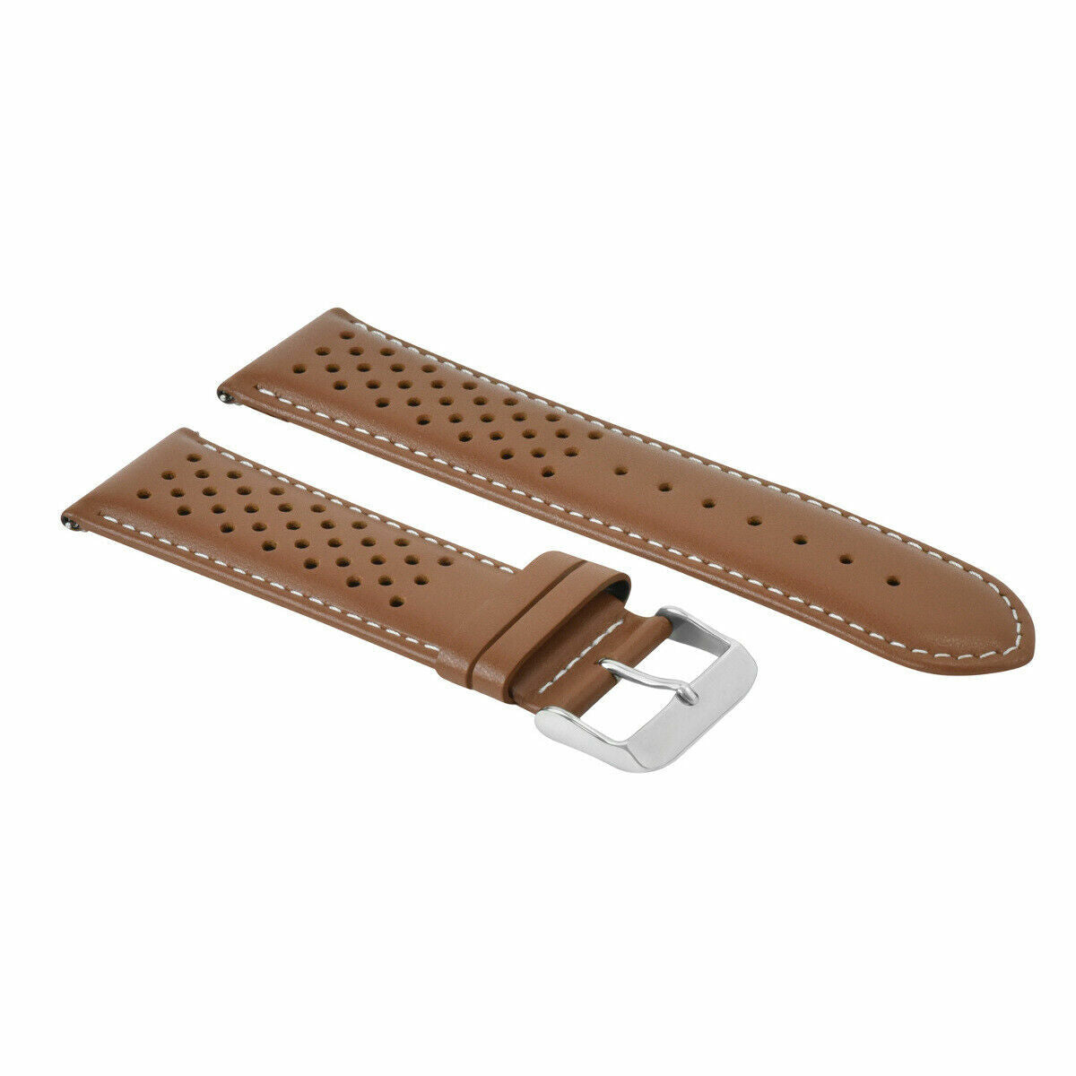 PERFORAT LEATHER WATCH BAND STRAP FOR SEIKO QUICK RELEASE - 19MM